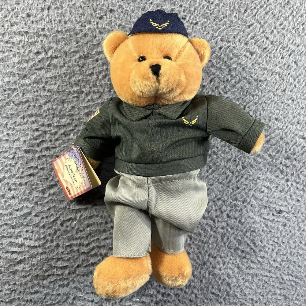 Chantilly Lane Air Force Military Musical Plush Bear Wild Blue Yonder